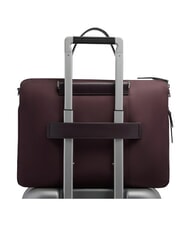 PIQUADRO LYRA 15.6" laptop briefcase, expandable burgundy 2 - Work Briefcases - 3