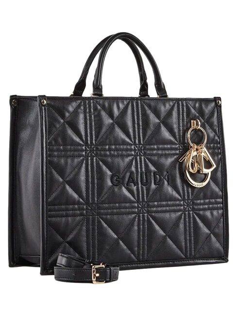 LETIZIA Shopping bag with charm BLACK - Women&rsquo;s Bags