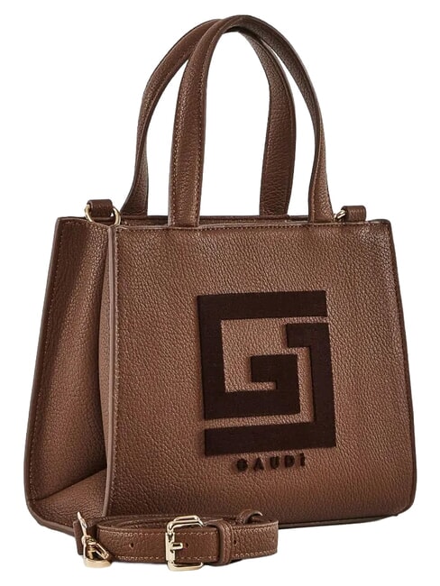 EMILY FLOCK Mini shopping bag with logo and shoulder strap chocolate - Women&rsquo;s Bags