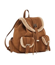 GAUD&Igrave; LYNN Backpack with pockets and metal logo tan - Women&rsquo;s Bags - 3