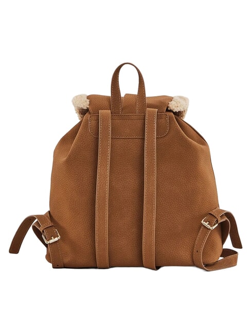 LYNN Backpack with pockets and metal logo tan - Women&rsquo;s Bags