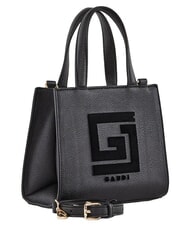 GAUD&Igrave; EMILY FLOCK Mini shopping bag with logo and shoulder strap BLACK - Women&rsquo;s Bags - 2
