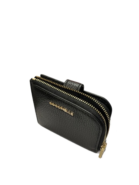 METALLIC SOFT Mini Leather Wallet Black - Women&rsquo;s Wallets