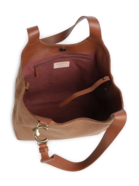 C-EASY CORDURO Leather shoulder shopping bag cognac - Women&rsquo;s Bags