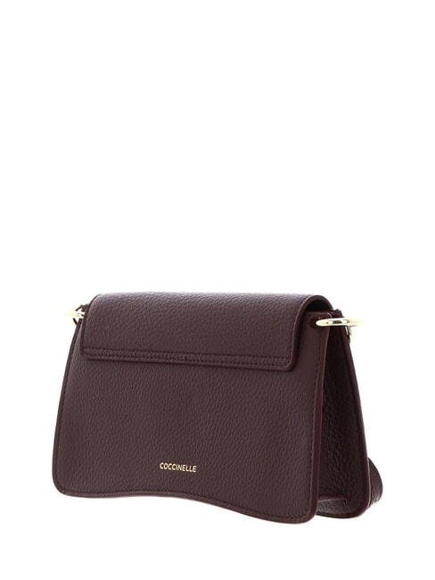 C-ME Hammered leather bag with flap berry - Women&rsquo;s Bags
