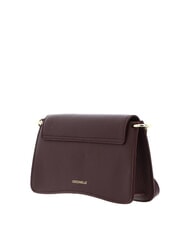 COCCINELLE C-ME Hammered leather bag with flap berry - Women&rsquo;s Bags - 3