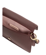COCCINELLE C-ME Hammered leather bag with flap berry - Women&rsquo;s Bags - 4