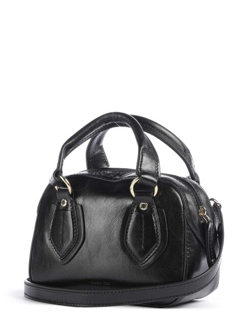 DAPHNE Leather shoulder bag Black Gold - Women&rsquo;s Bags