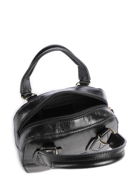 DAPHNE Leather shoulder bag Black Gold - Women&rsquo;s Bags