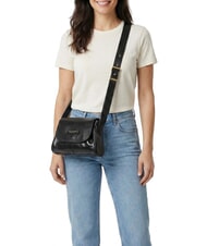 THE BRIDGE FLORA Mini shoulder bag, in leather Black Gold - Women&rsquo;s Bags - 2