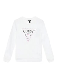 GUESS CORE KIDS Sweatshirt with triangle logo print purwhite - Baby Sweatshirt - 4