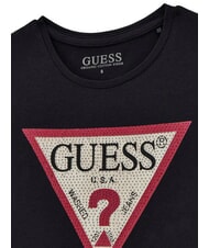 GUESS KIDS Short-sleeved T-shirt with rhinestones jetbla - Child T-shirt - 3