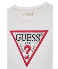GUESS KIDS Short-sleeved T-shirt with rhinestones purwhite - Child T-shirt - 3