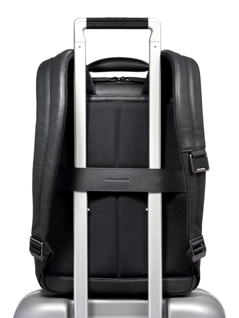 MODUS SPECIALE 14" laptop backpack, in leather Black - Laptop backpacks