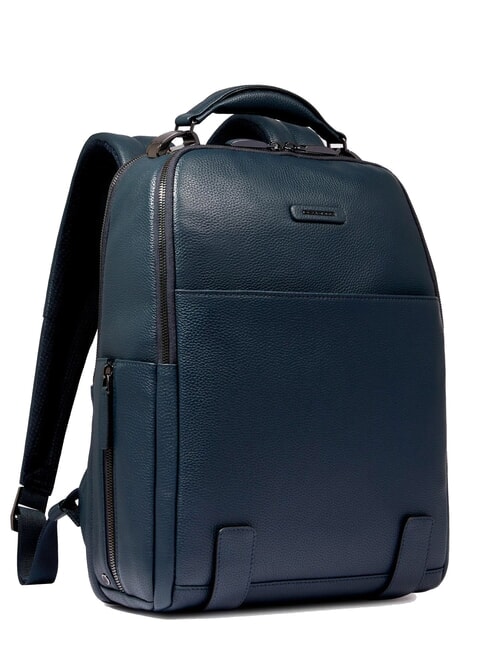 MODUS SPECIALE 14" laptop backpack, in leather blue - Laptop backpacks