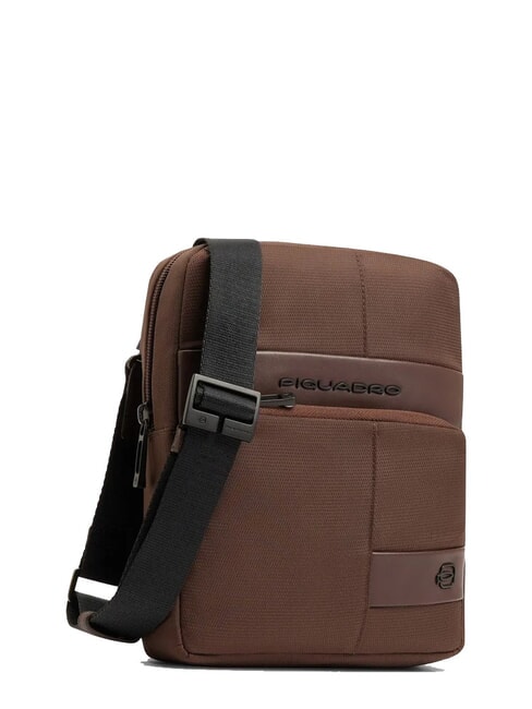 WOLLEM Fabric and leather iPad mini bag BROWN - Over-the-shoulder Bags for Men