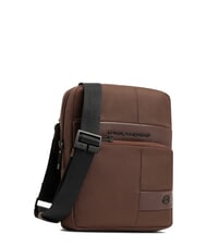 PIQUADRO WOLLEM Fabric and leather iPad mini bag - Over-the-shoulder Bags for Men
