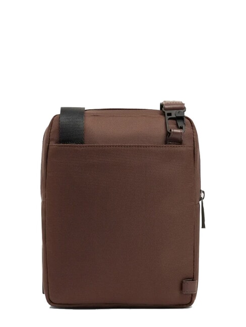 WOLLEM Fabric and leather iPad mini bag BROWN - Over-the-shoulder Bags for Men