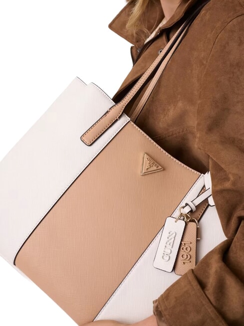 NOELLE 2 Shoulder shopping bag off white/beige - Women&rsquo;s Bags