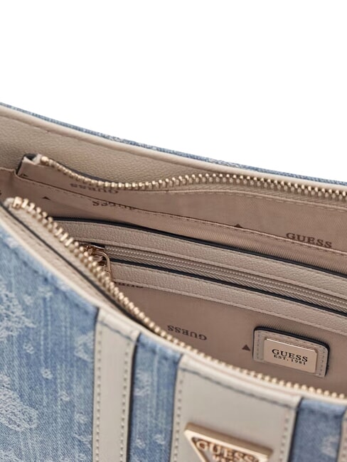 NOELLE 2 Adjustable shoulder bag denim logo - Women&rsquo;s Bags