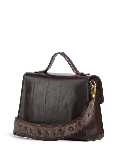 IRENE Shoulder bag, in leather mocha with gold - Women&rsquo;s Bags
