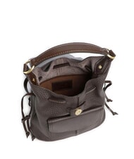 THE BRIDGE MARTINA Hammered leather backpack mocha with gold - Women&rsquo;s Bags - 3