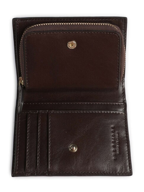 LUCREZIA Leather wallet mocha with gold - Women&rsquo;s Wallets