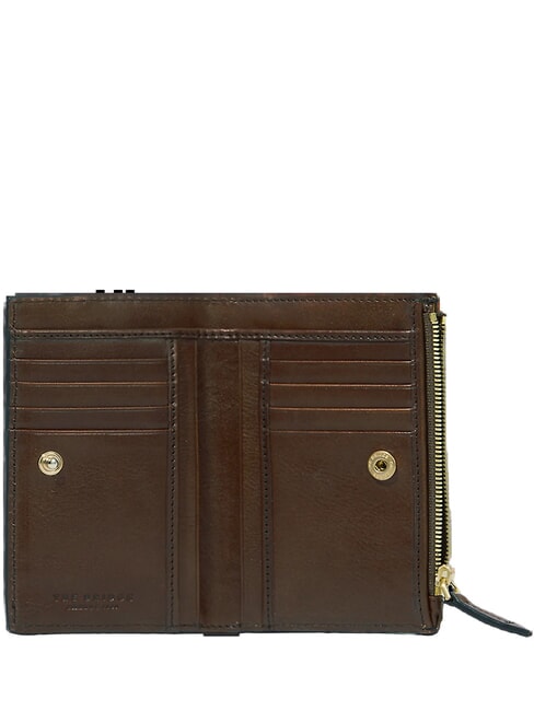 LUCREZIA  Leather clutch bag mocha with gold - Women&rsquo;s Wallets
