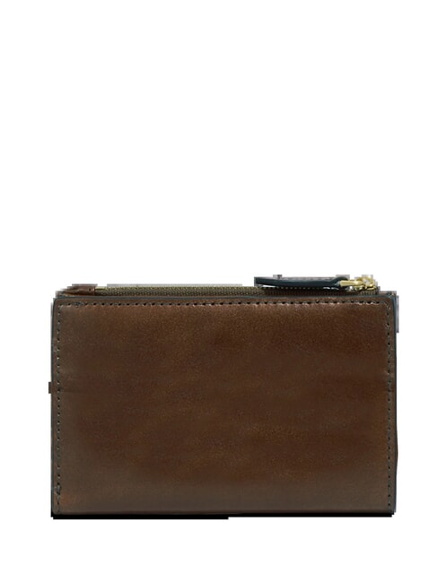 LUCREZIA  Leather clutch bag mocha with gold - Women&rsquo;s Wallets