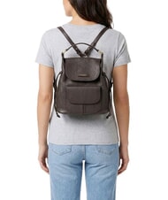 THE BRIDGE MARTINA Hammered leather backpack mocha with gold - Women&rsquo;s Bags - 4