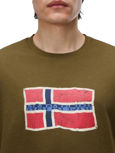 S-MAHSA SS Short-sleeved T-shirt dark olive - T-shirt