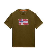 NAPAPIJRI S-MAHSA SS Short-sleeved T-shirt dark olive - T-shirt - 4