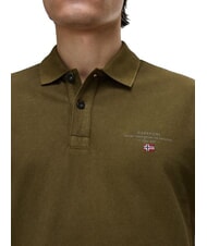 NAPAPIJRI ELBAS 4 Short sleeve cotton polo shirt dark olive - Polo shirt - 3
