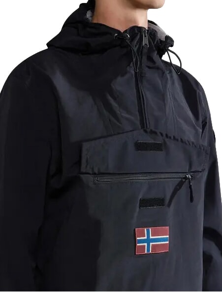 K RAINFOREST SUM 4 Windbreaker with hood and front pocket black 041 - Baby Jackets