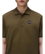NAPAPIJRI E-BADGE SS 1 Short-sleeved polo shirt dark olive - Polo shirt - 3
