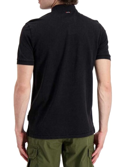 ELBAS 4 Short sleeve cotton polo shirt black 041 - Polo shirt
