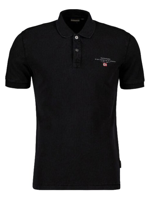 ELBAS 4 Short sleeve cotton polo shirt black 041 - Polo shirt