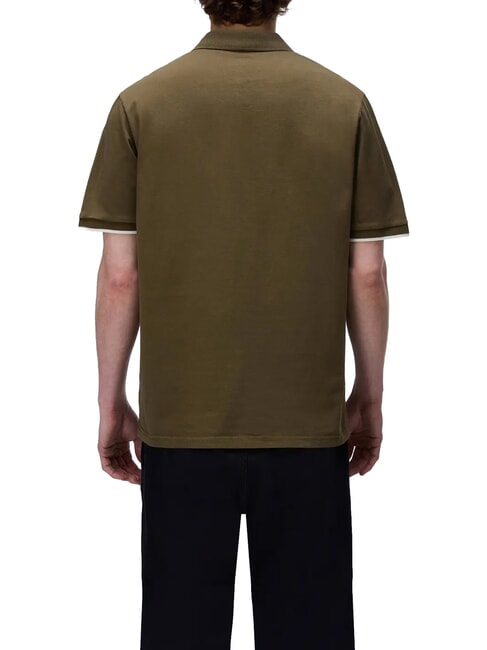 E-BADGE SS 1 Short-sleeved polo shirt dark olive - Polo shirt