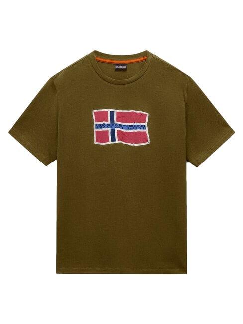 S-MAHSA SS Short-sleeved T-shirt dark olive - T-shirt