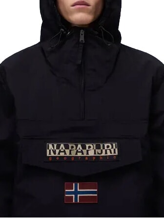 RAINFOREST M SUM 3 Jacket with hood and front pocket black 041 - Men's Jackets