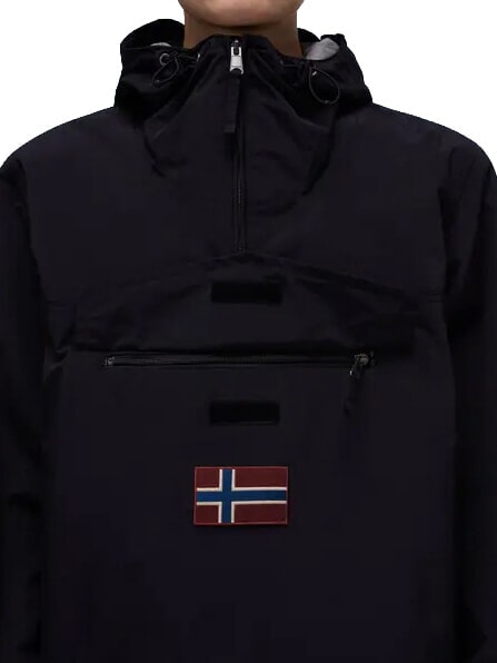 RAINFOREST M SUM 3 Jacket with hood and front pocket black 041 - Men's Jackets