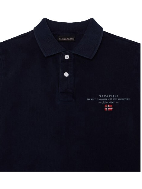 K ELBAS 5 Short-sleeved polo shirt, pure cotton blu marine - Child T-shirt
