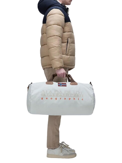 BERING Duffel bag with shoulder strap beige silver - Duffle bags