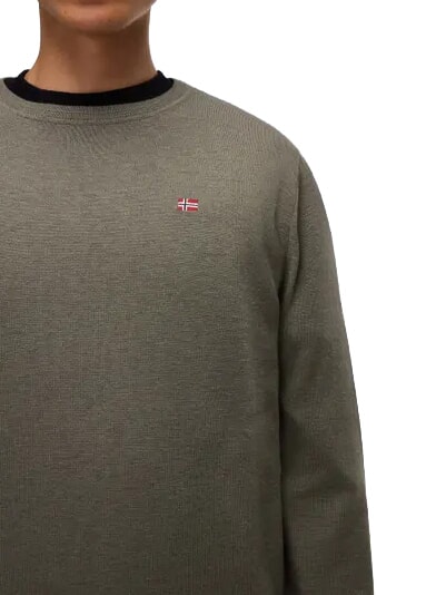 DAMAVAND Wool sweater tea leaf - Men's Sweaters