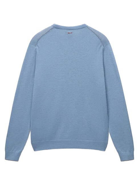 DAMAVAND Wool sweater faded denim - Men's Sweaters