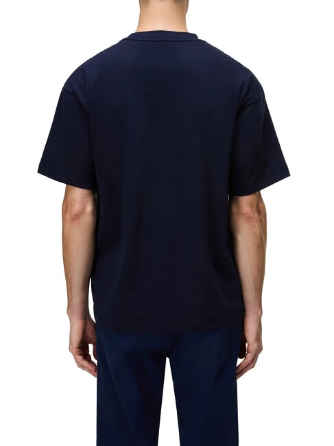 S-ELEVATED LOGO SS Cotton T-Shirt blu marine - T-shirt