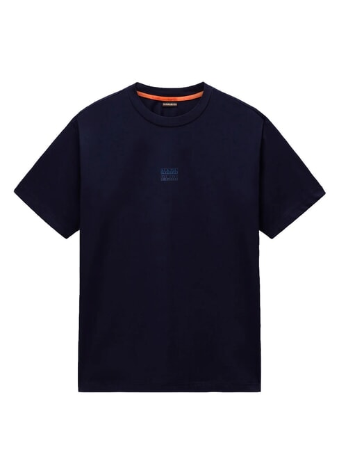 S-ELEVATED LOGO SS Cotton T-Shirt blu marine - T-shirt
