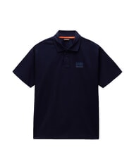 NAPAPIJRI E-ELEVATED LOGO SS Cotton polo shirt blu marine - Polo shirt - 3