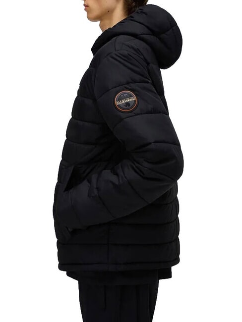 A-GESAR H Down jacket with hood black beauty - Men's down jackets