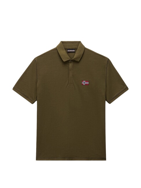 EBEA 3 Cotton polo shirt dark olive - Polo shirt
